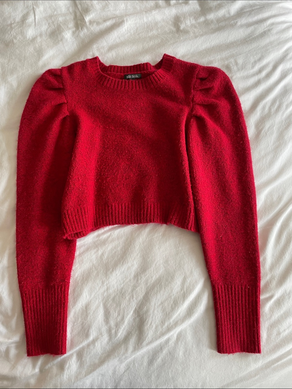 Wild fable, red crop top sweater, XS